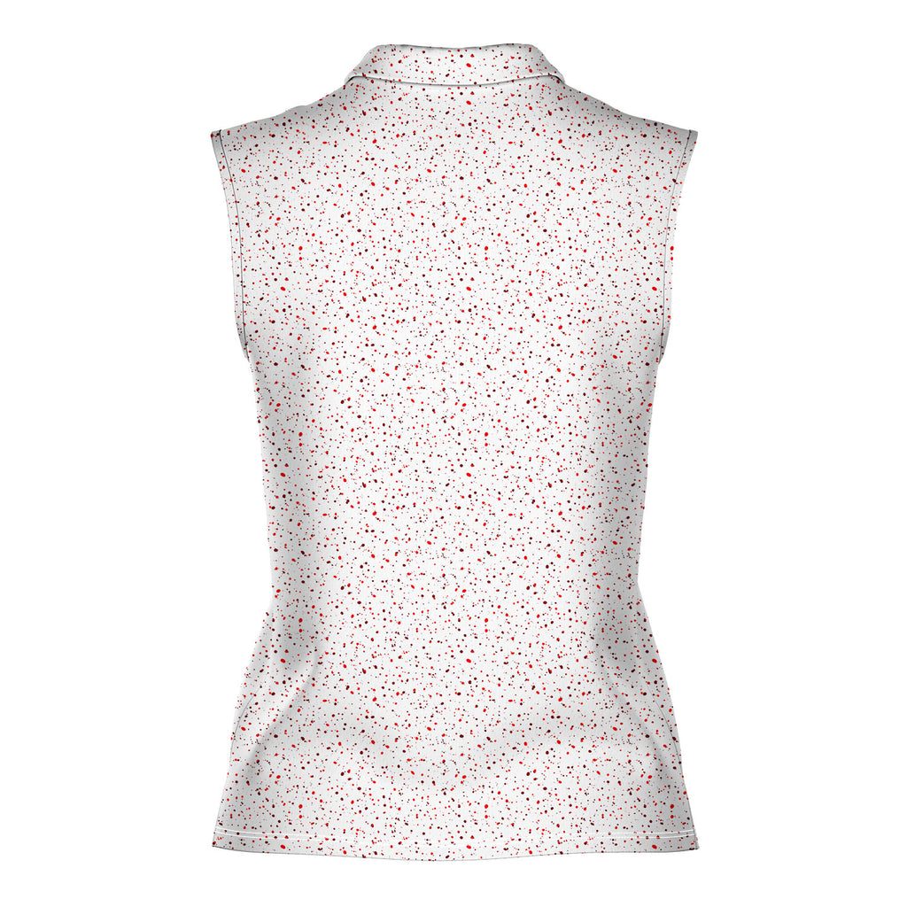 Canada Spatter Women Sleeveless Polo Shirt - 3