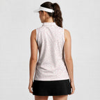 Canada Spatter Women Sleeveless Polo Shirt - Model