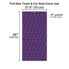 Carnival Glow Full-Size Towel & Car Seat Cover - Size Chart