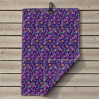 Carnival Glow Golf Towel - Laid Flat