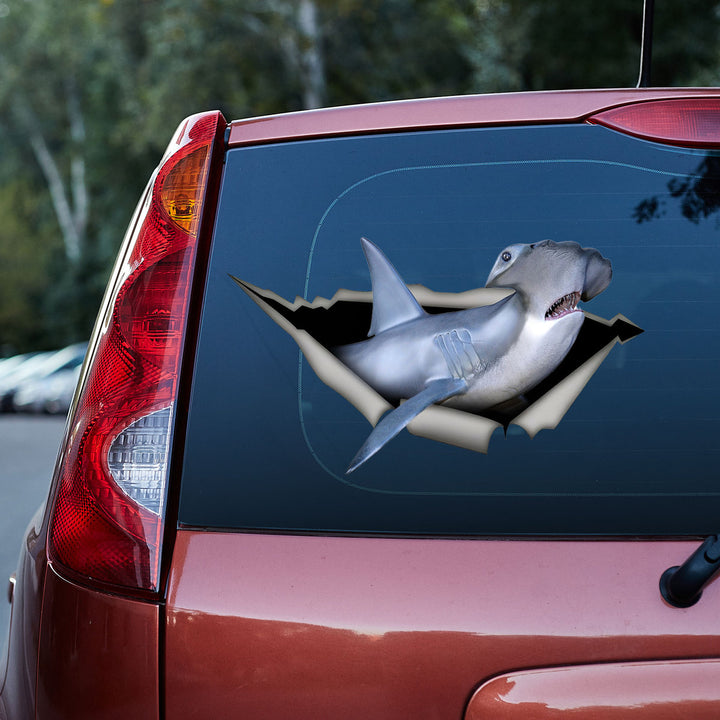 Cool Hammerhead Shark 3D Vinyl Car Decal Sticker