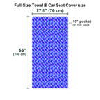 Cheek Peek Full-Size Towel & Car Seat Cover - Size Chart