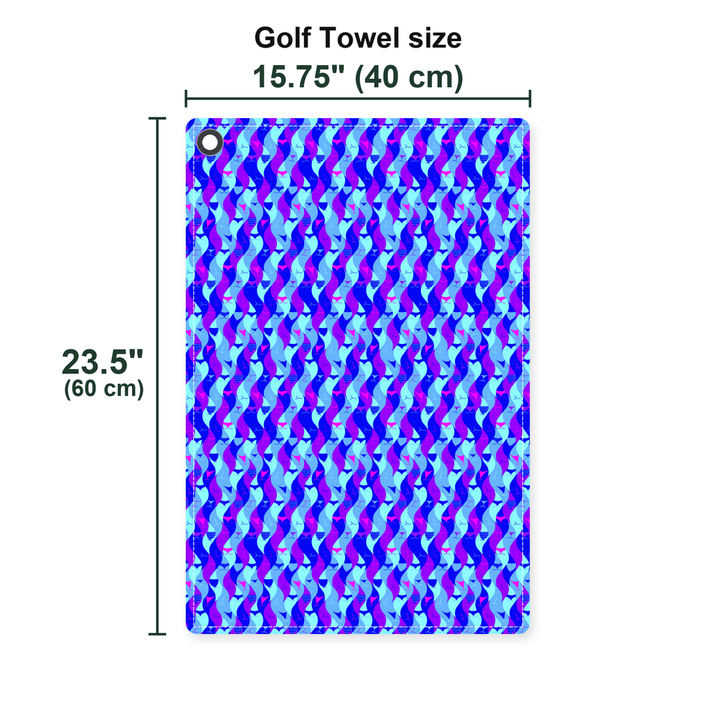 Cheek Peek Golf Towel - Size Chart