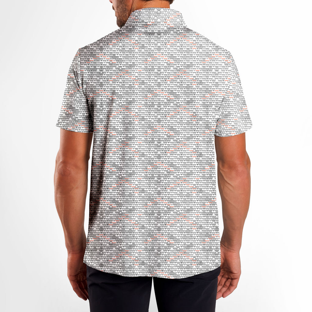 Cheeky Shingle Polo Shirt For Men - Model Back