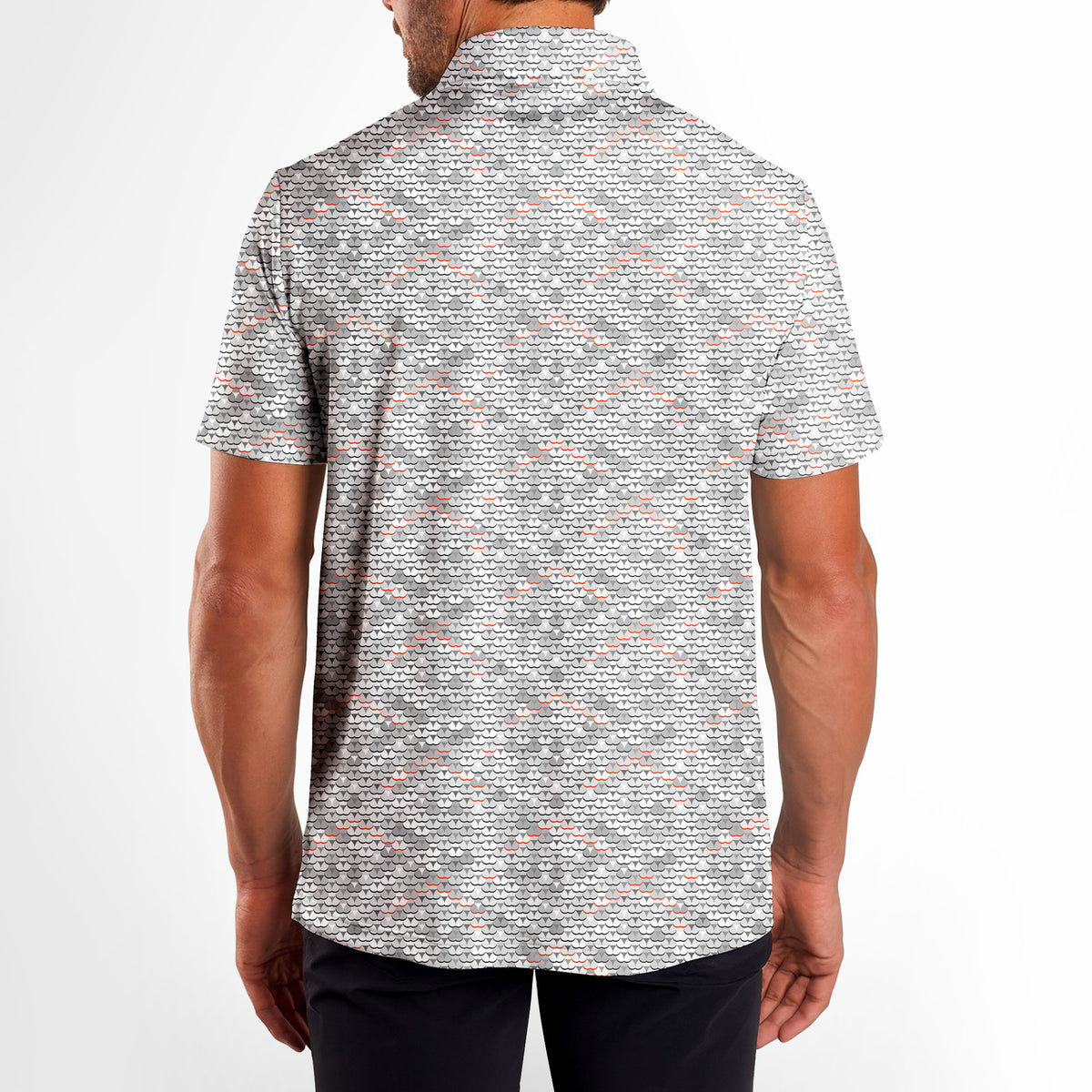 Cheeky Shingle Polo Shirt For Men - Model Back