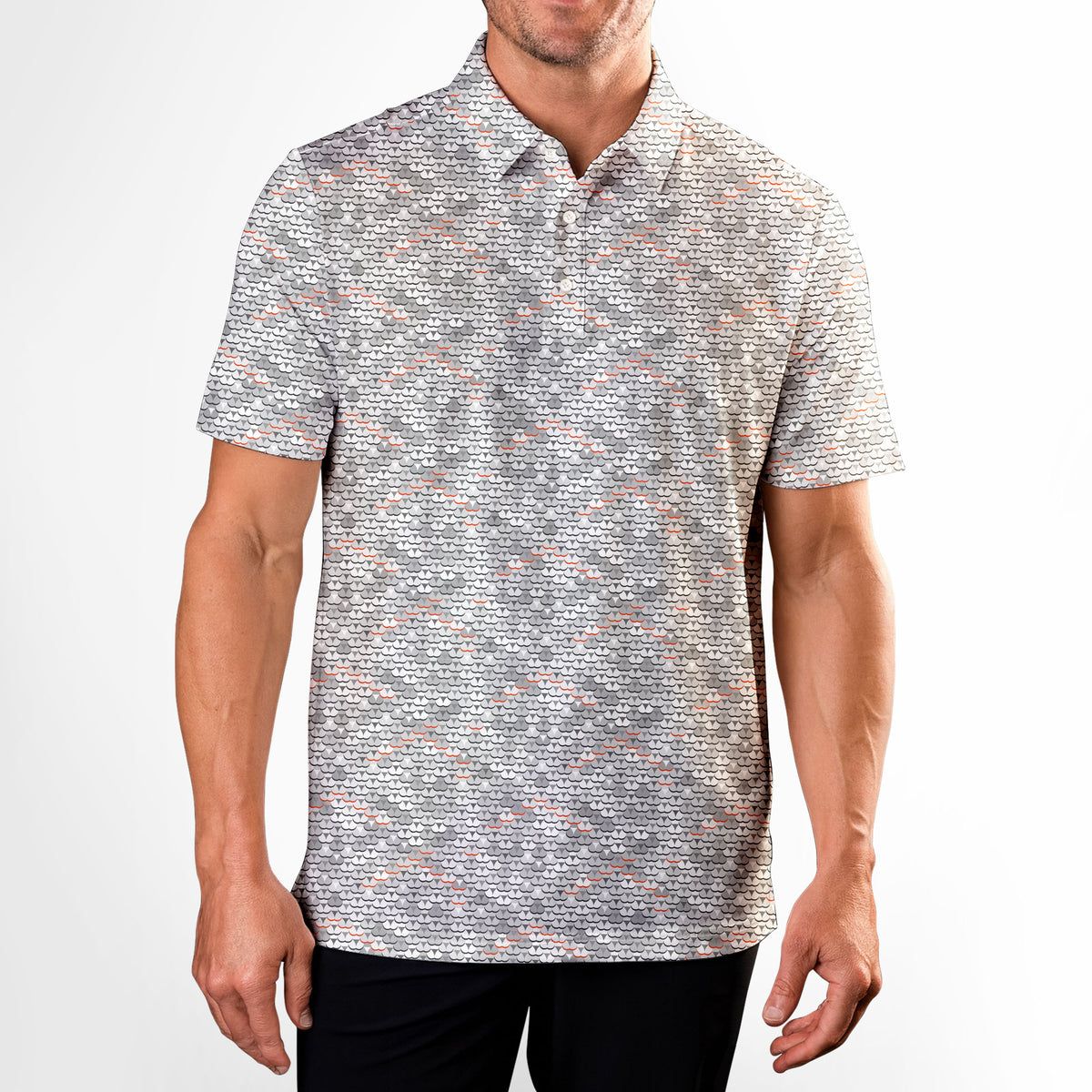 Cheeky Shingle Polo Shirt For Men - Model Front