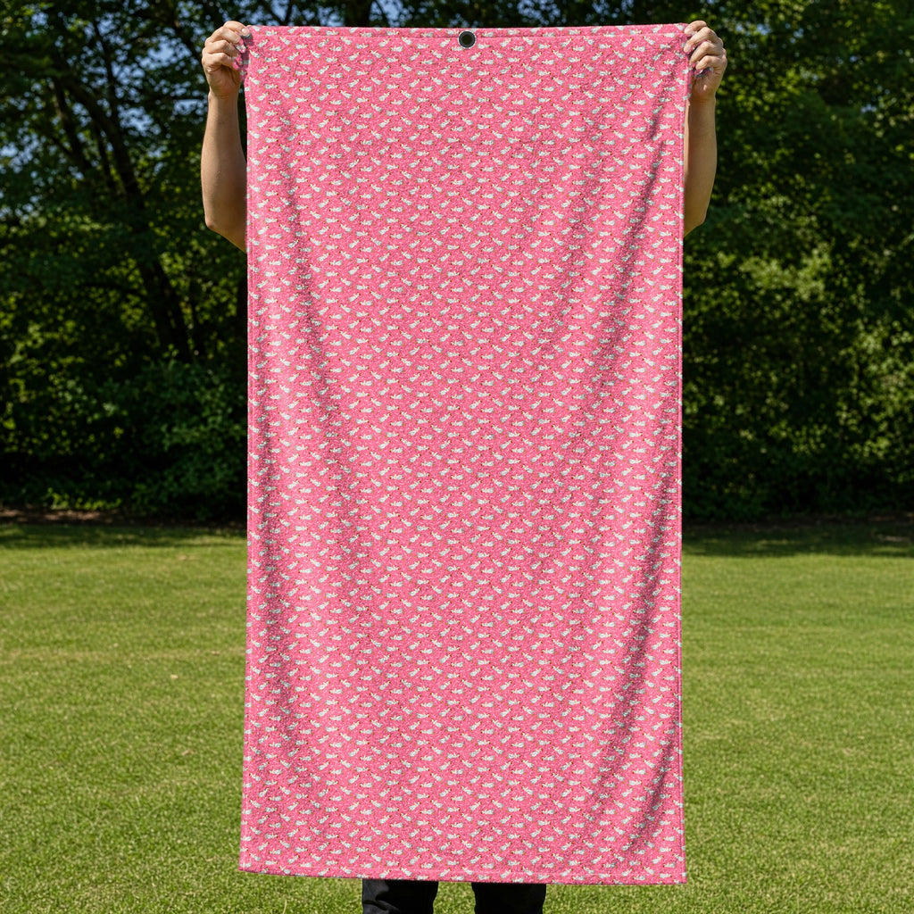 Choking The Chicken Full-Size Towel & Car Seat Cover - Held Open