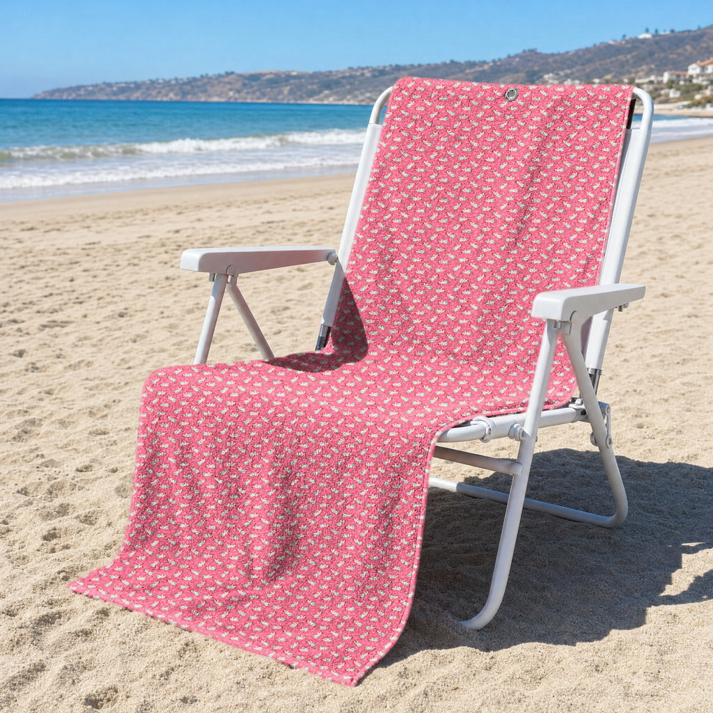Choking The Chicken Full-Size Towel & Car Seat Cover - On a Beach Chair