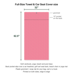 Choking The Chicken Full-Size Towel & Car Seat Cover - Size Chart