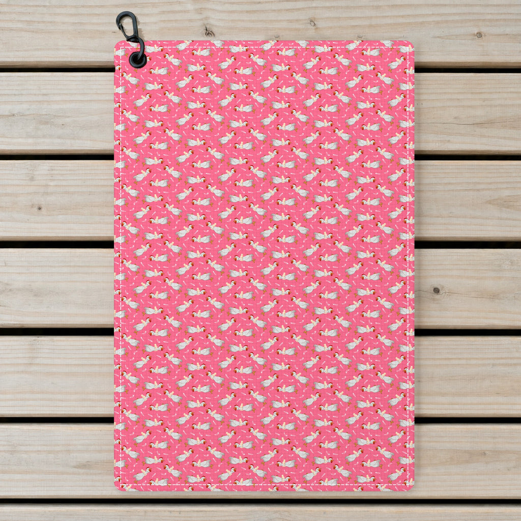 Choking The Chicken Golf Towel - Laid Flat
