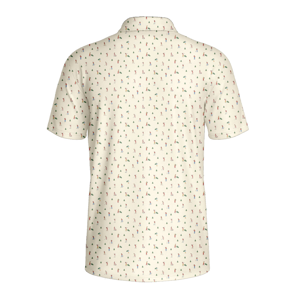 Christmas on the Course Polo Shirt For Men - Back