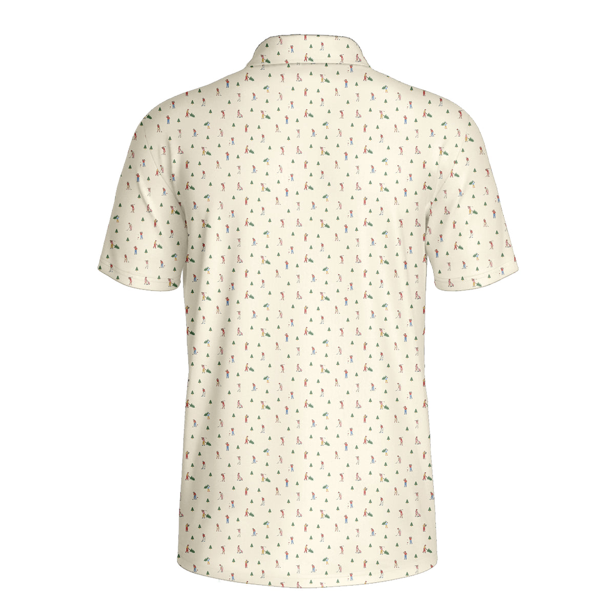 Christmas on the Course Polo Shirt For Men - Back