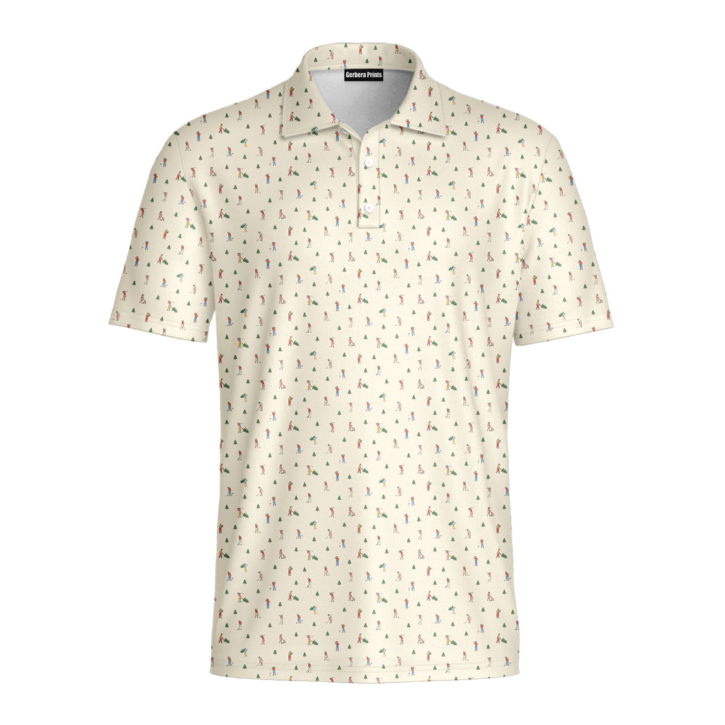 Christmas on the Course Polo Shirt For Men - Front