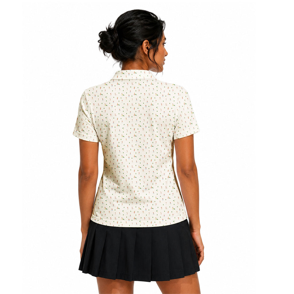 Christmas on the Course Polo Shirt For Women - Model