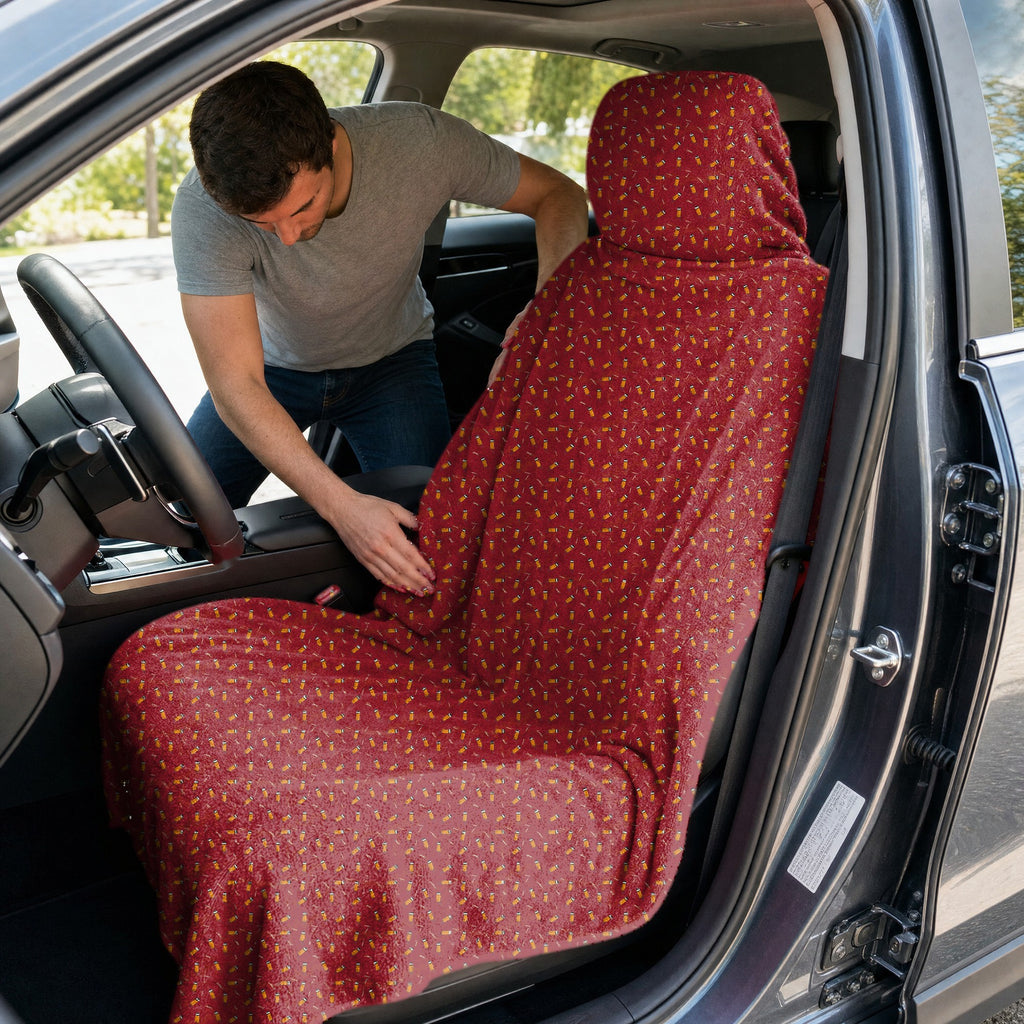 Cigarette Butts Full-Size Towel & Car Seat Cover - In the Car