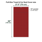 Cigarette Butts Full-Size Towel & Car Seat Cover - Size Chart