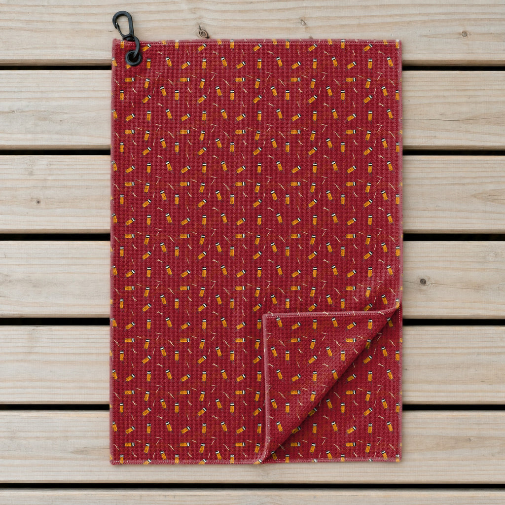 Cigarette Butts Golf Towel - Laid Flat