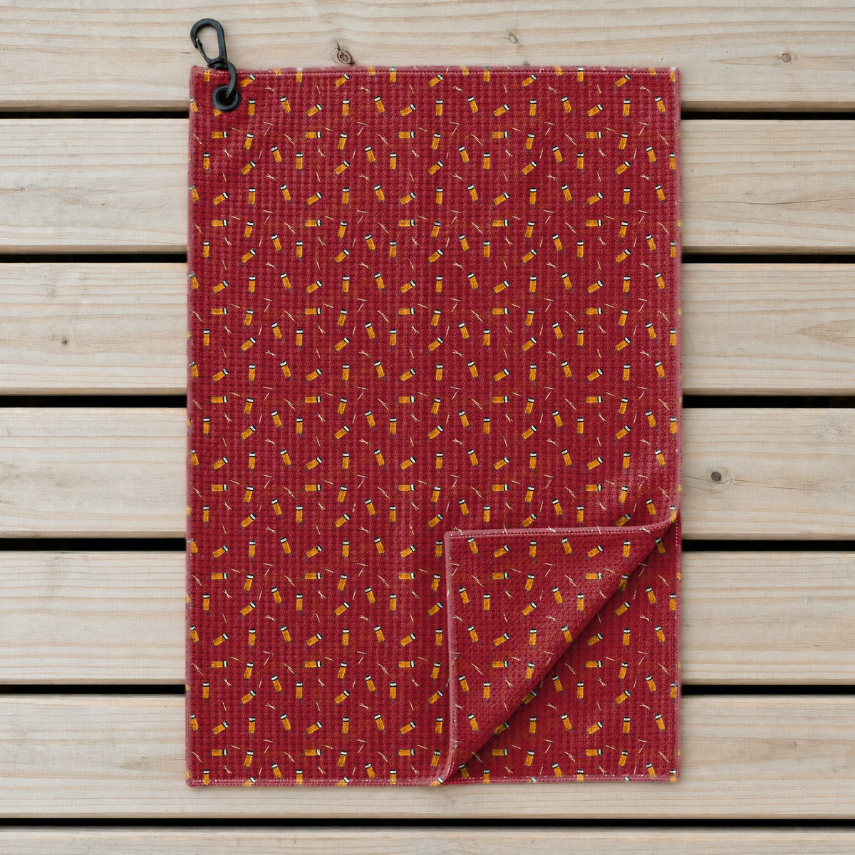 Cigarette Butts Golf Towel - Laid Flat