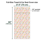 Circus All The Fun Of Fare Full-Size Towel & Car Seat Cover - Size Chart