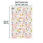 Circus All The Fun Of Fare Golf Towel - Size Chart