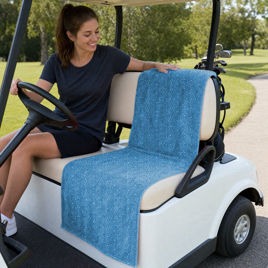 Code Blue Full-Size Towel & Car Seat Cover - On a Golf Cart Seat