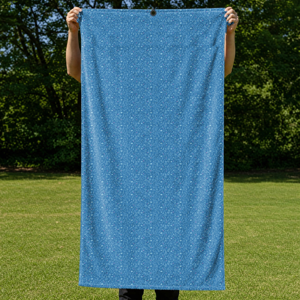 Code Blue Full-Size Towel & Car Seat Cover - Held Open