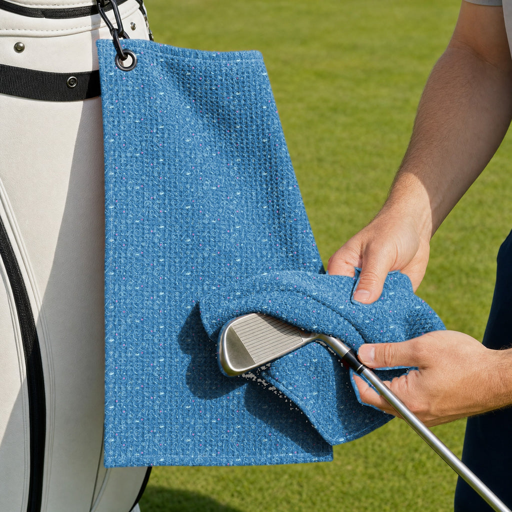 Code Blue Golf Towel - Cleaning a Club