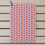 Colorful Butt Plug Golf Towel - Laid Flat
