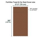 Cute Booty Full-Size Towel & Car Seat Cover - Size Chart