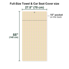 Cute Raincoat Full-Size Towel & Car Seat Cover - Size Chart