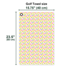 Cute Raincoat Golf Towel - Size Chart