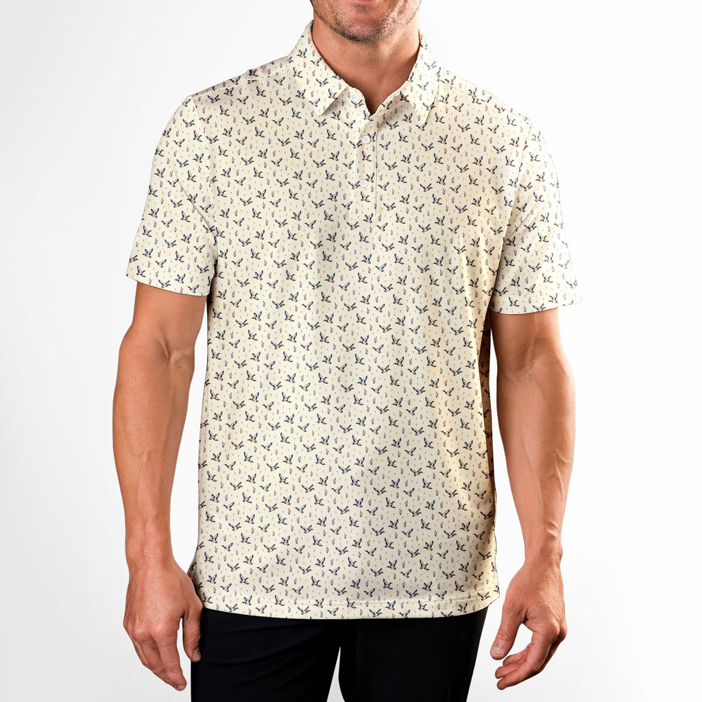 Dawn Flight Pond Polo Shirt For Men - M-FRONT