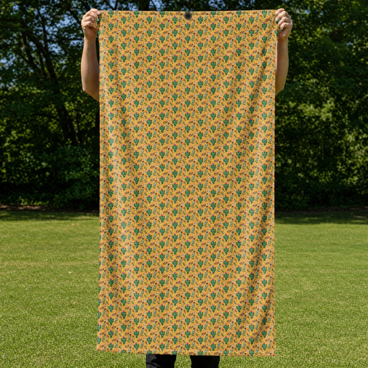 Desert Refreshments Full-Size Towel & Car Seat Cover - Held Open
