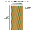 Desert Refreshments Full-Size Towel & Car Seat Cover - Size Chart