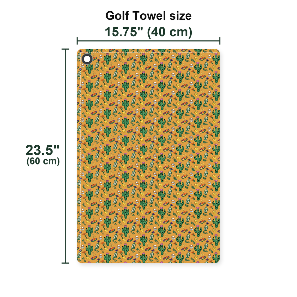 Desert Refreshments Golf Towel - Size Chart