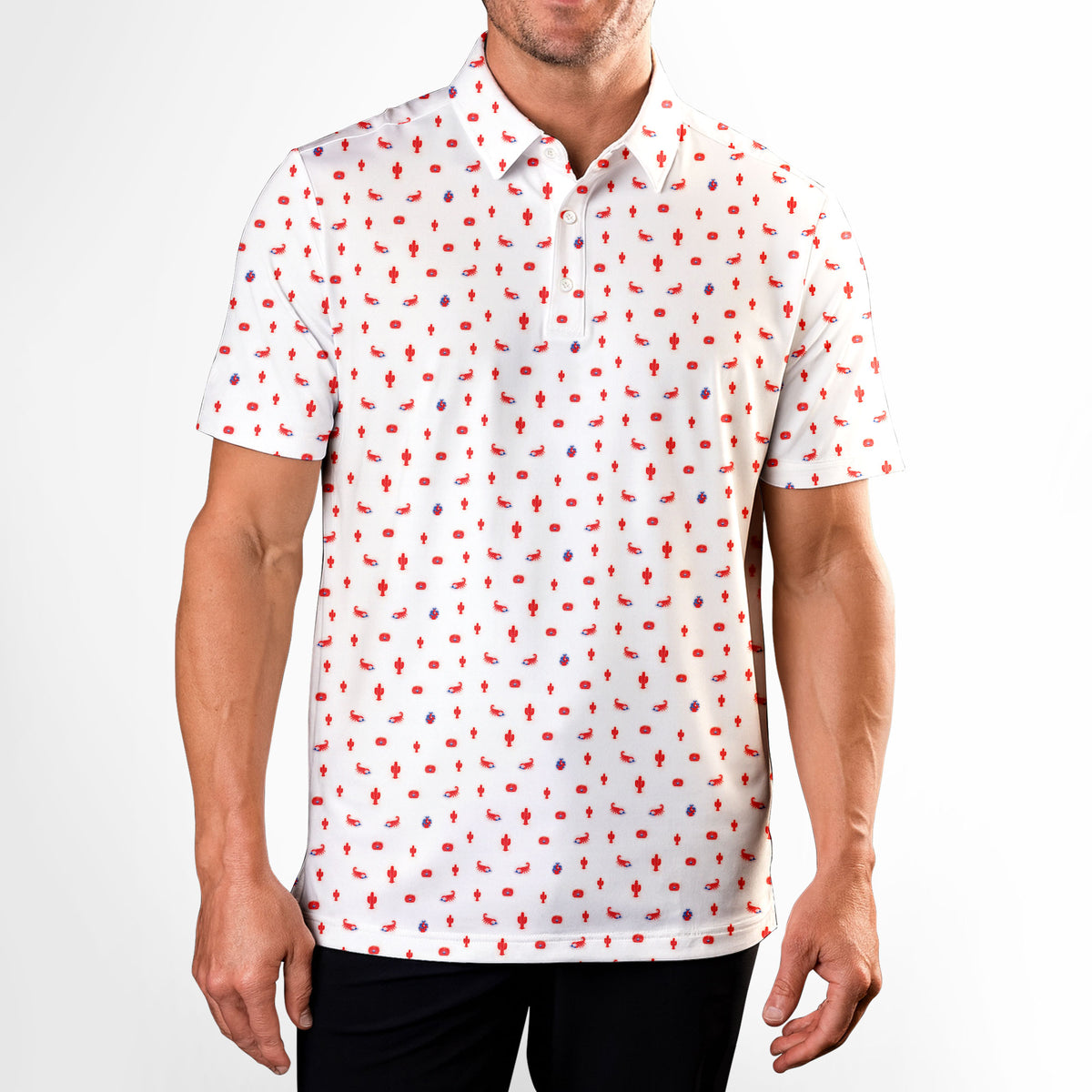 Desert Sting Polo Shirt For Men - Model Front