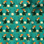 Toucan Tee Time Youth Golf Polo - Detail Close-up