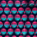 Synthwave Bogey Sun Youth Golf Polo - Detail Close-up