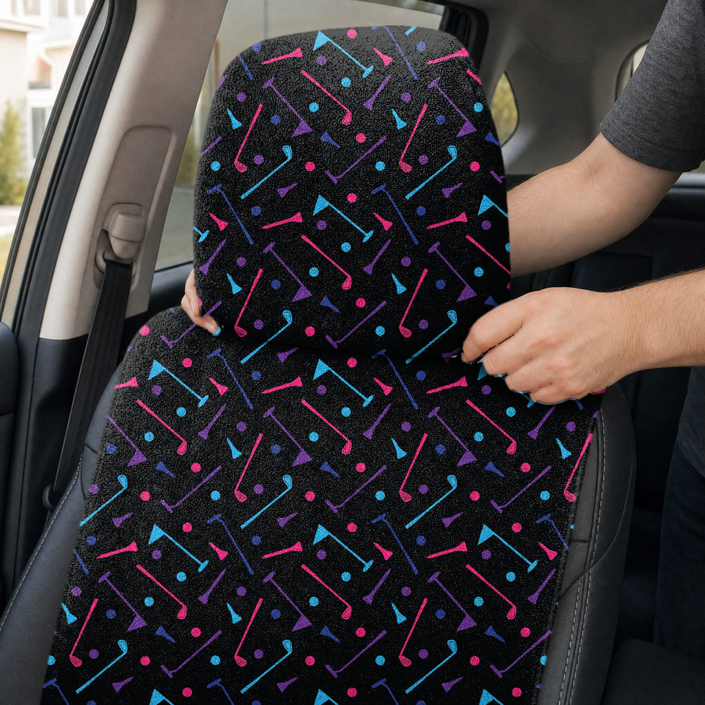 Dings Golf Full-Size Towel & Car Seat Cover - Headrest Pocket