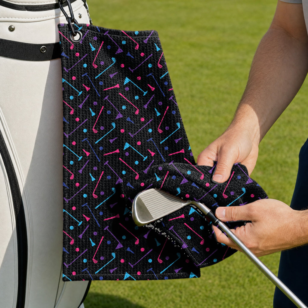 Dings Golf Golf Towel - Cleaning a Club