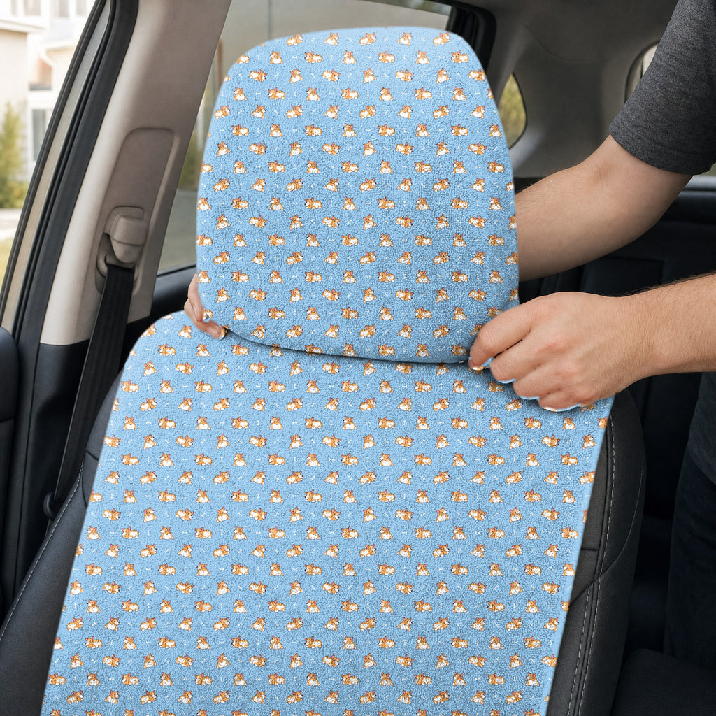 Doggy Style Full-Size Towel & Car Seat Cover - Headrest Pocket