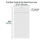 Doodle Golf Full-Size Towel & Car Seat Cover - Size Chart