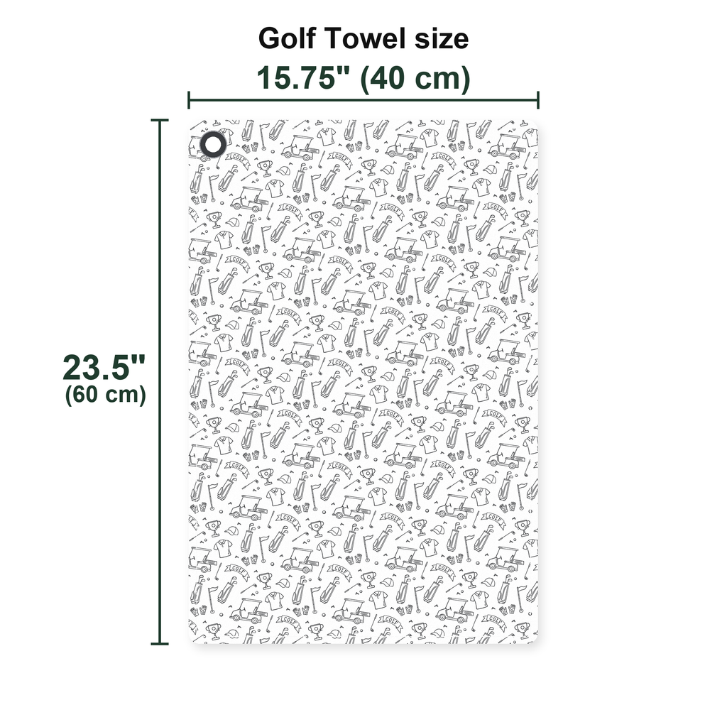 Doodle Golf Golf Towel - Size Chart