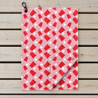 Drinkers Cup Red Solo Cup Golf Towel - Laid Flat