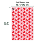 Drinkers Cup Red Solo Cup Golf Towel - Size Chart