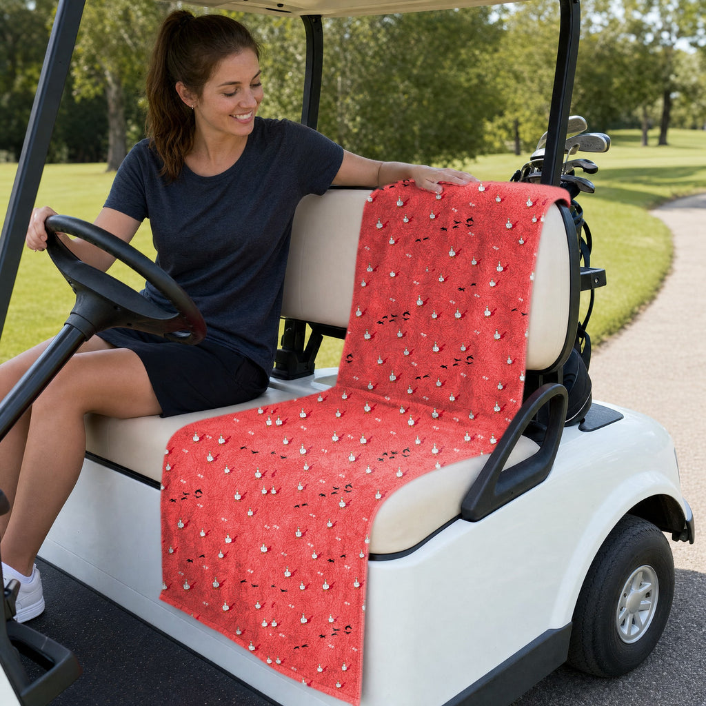 Duck You Full-Size Towel & Car Seat Cover - On a Golf Cart Seat