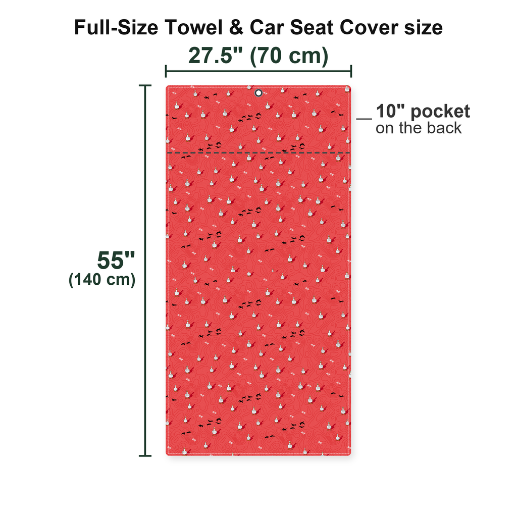 Duck You Full-Size Towel & Car Seat Cover - Size Chart