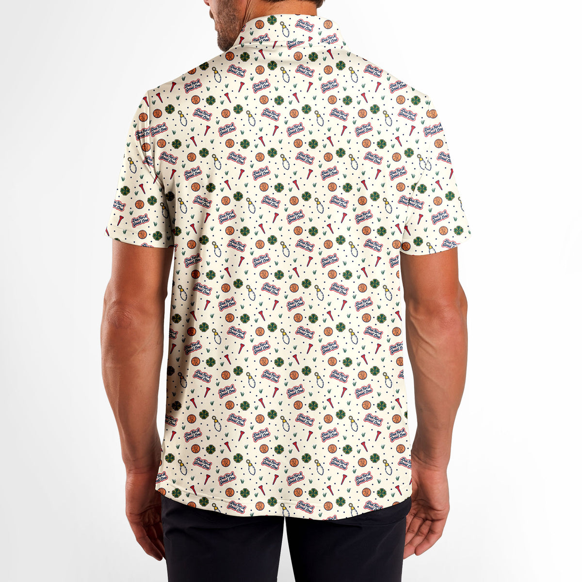 Due For A Good One Polo Shirt For Men - Model Back