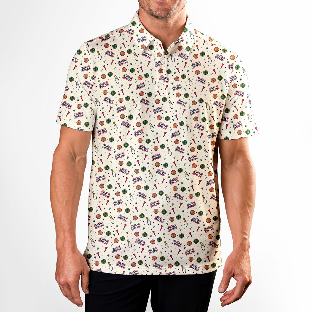 Due For A Good One Polo Shirt For Men - Model Front