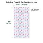 Eagle Spirit Full-Size Towel & Car Seat Cover - Size Chart